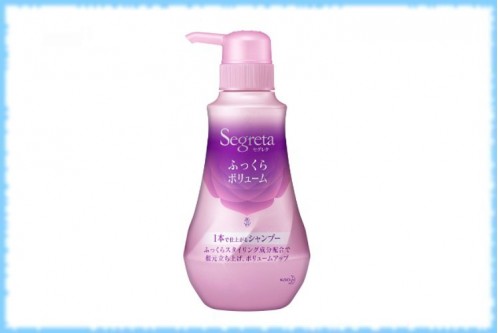 Обволакивающий шампунь для объема и блеска коротких волос All in One, Segreta Fukkura Volume Shampoo, KAO, 360 мл.