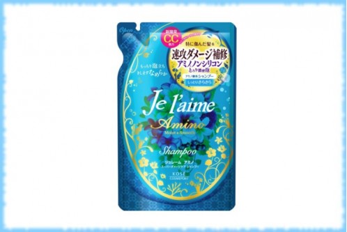 Шампунь Увлажнение и гладкость Je l`Aime Amino Shampoo Moist&Smooth, KOSE, рефил 400 мл.