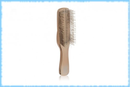 Массажная восстанавливающая расческа Scalp Brush Gold, S-Heart-S, цвет - золотой, 376 зубчиков
