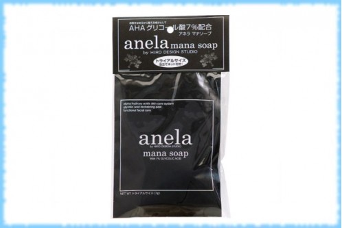 Мыло с 7% содержанием AHA (гликолевая кислота) с сеточкой Anela Mana Soap, 7 гр.