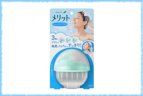 Щётка для массажа головы во время мытья волос Merit Shampoo Brush, Kao
