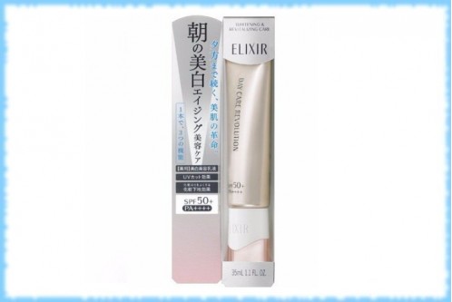 Увлажняющий отбеливающий дневной крем с высоким защитным уровнем Whitening Elixir Day Care Revolution, Shiseido, 35 мл.
