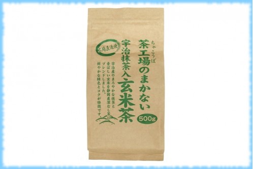 Зеленый чай с коричневым рисом и добавлением чая матча, Ooigawachaen Tea Factory, 500 гр.