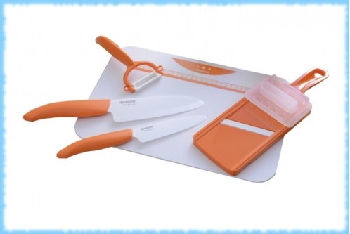 Набор керамических ножей и предметов для кухни Kyocera, 5 предметов