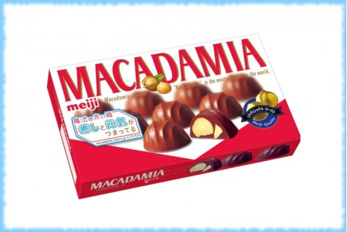 Орех макадамия в темном шоколаде Macadamia Chocolate, Meiji, 75 гр., 9 конфет