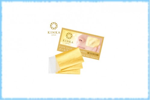 Фольга из сусального золота Kinka Gold Leaf for Beauty 24K, Bihaku Club, 5 штук (5 см. х 3,5 см.)