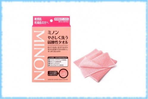 Мочалка для чувствительной кожи Minon Weakly Acidic Towel,  1 шт.