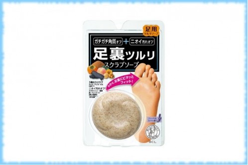Мыло-скраб для ступней BCL Tsururi Smooth Sole Polishing Scrub Soap, 80 гр.